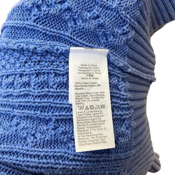 J Crew Cable Knit V Neck Cardigan XS Oversized Coastal Preppy Classic Chunky - Picture 7 of 9